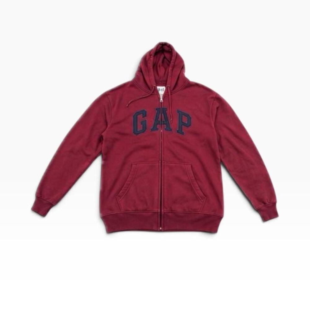 GAP Men’s XL Burgundy Logo Full-Zip Hoodie Sweatshirt